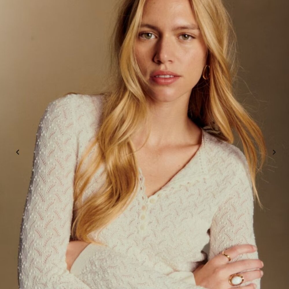 Sezane Alexa Jumper Ecru - Size XS